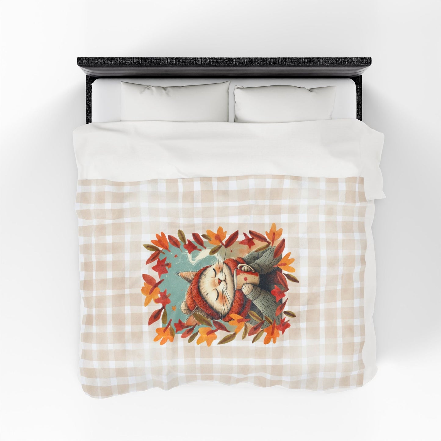 Couverture Velours Chaud Chocolat Chat pour un Confort Douillet