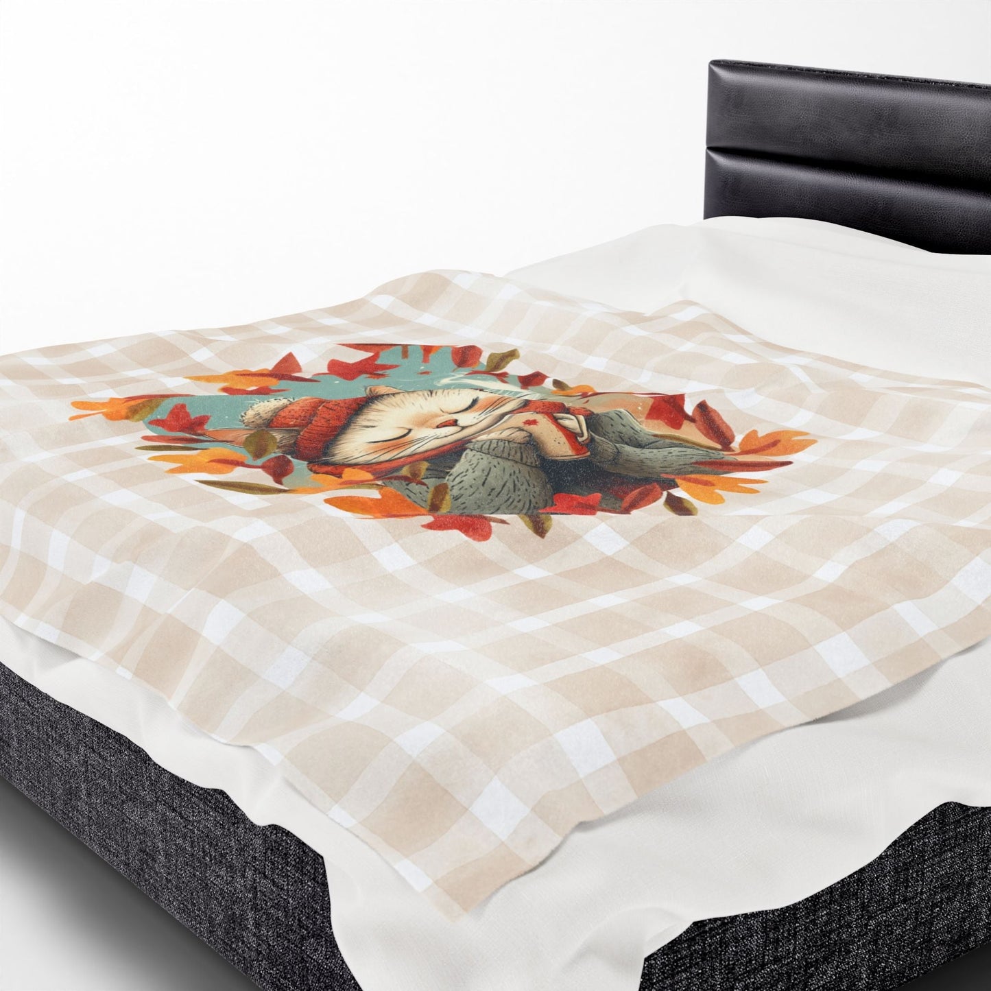 Couverture Velours Chaud Chocolat Chat pour un Confort Douillet