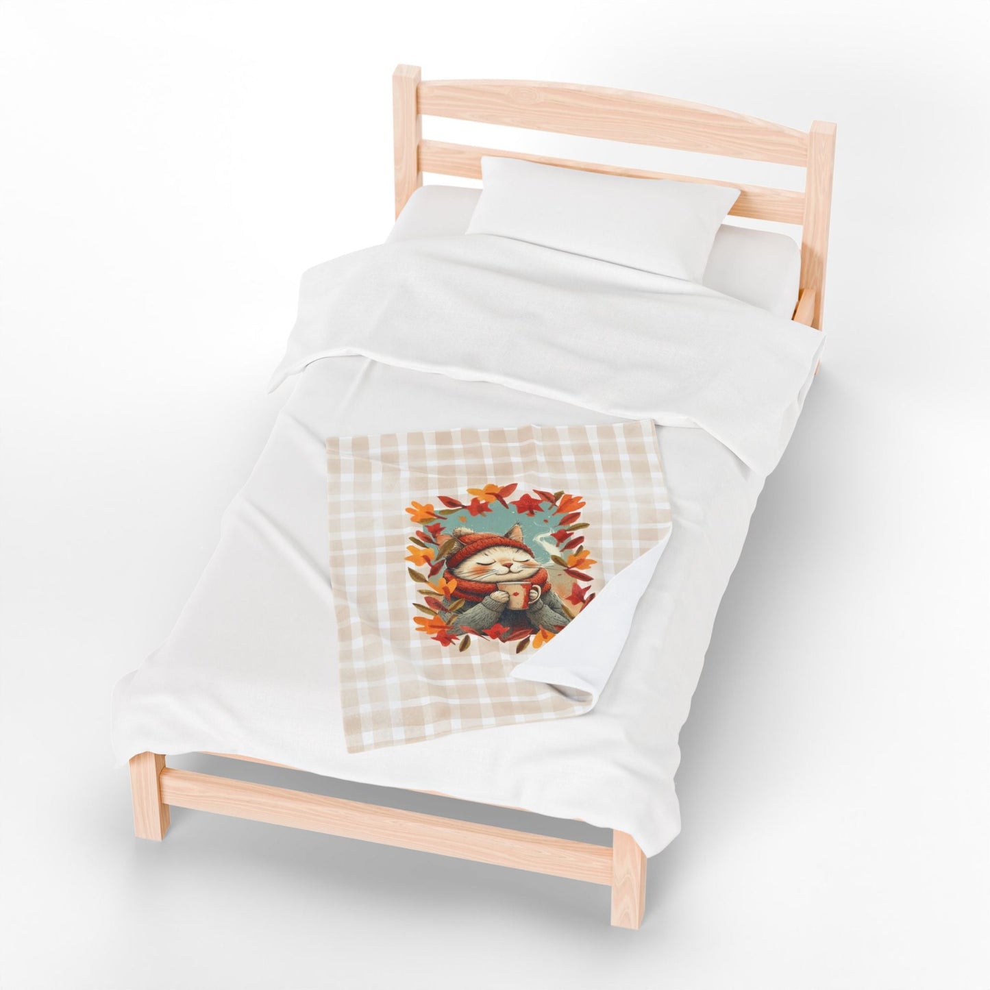 Couverture Velours Chaud Chocolat Chat pour un Confort Douillet