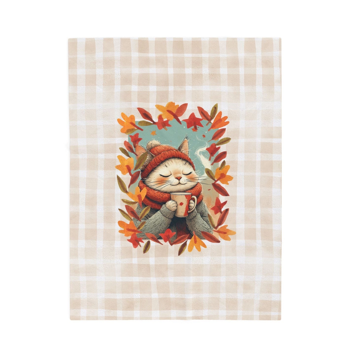 Couverture Velours Chaud Chocolat Chat pour un Confort Douillet