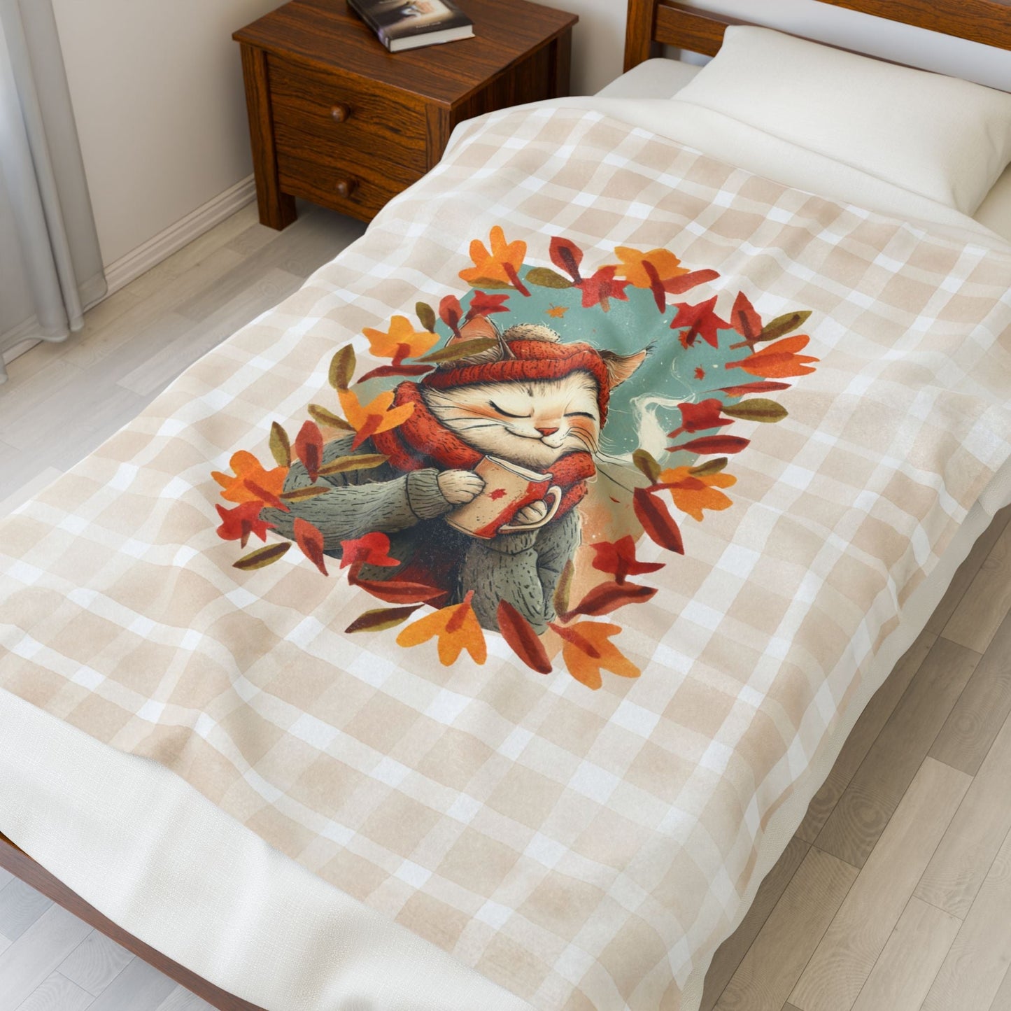 Couverture Velours Chaud Chocolat Chat pour un Confort Douillet