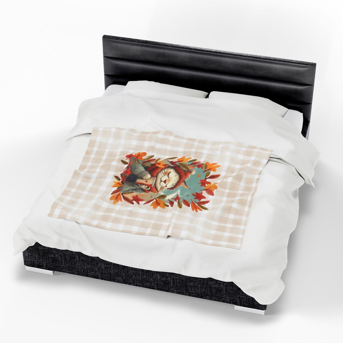 Couverture Velours Chaud Chocolat Chat pour un Confort Douillet