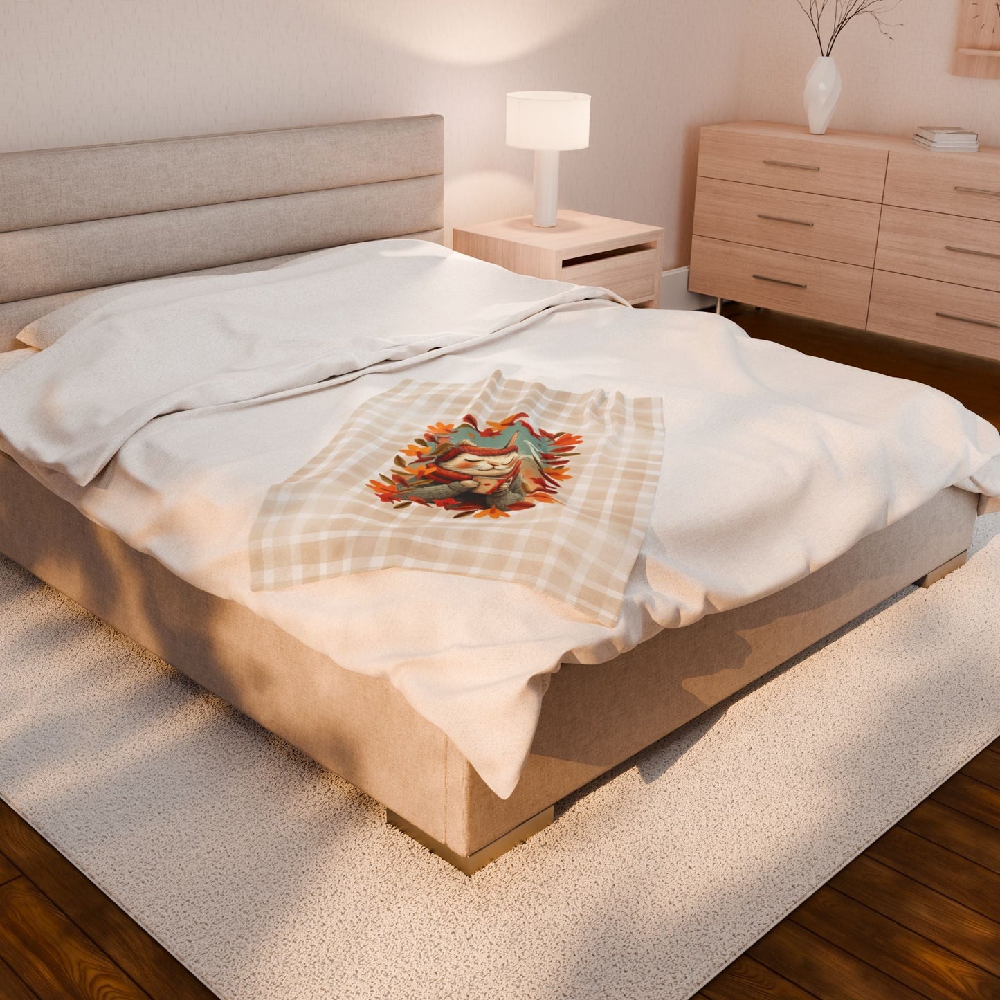 Couverture Velours Chaud Chocolat Chat pour un Confort Douillet