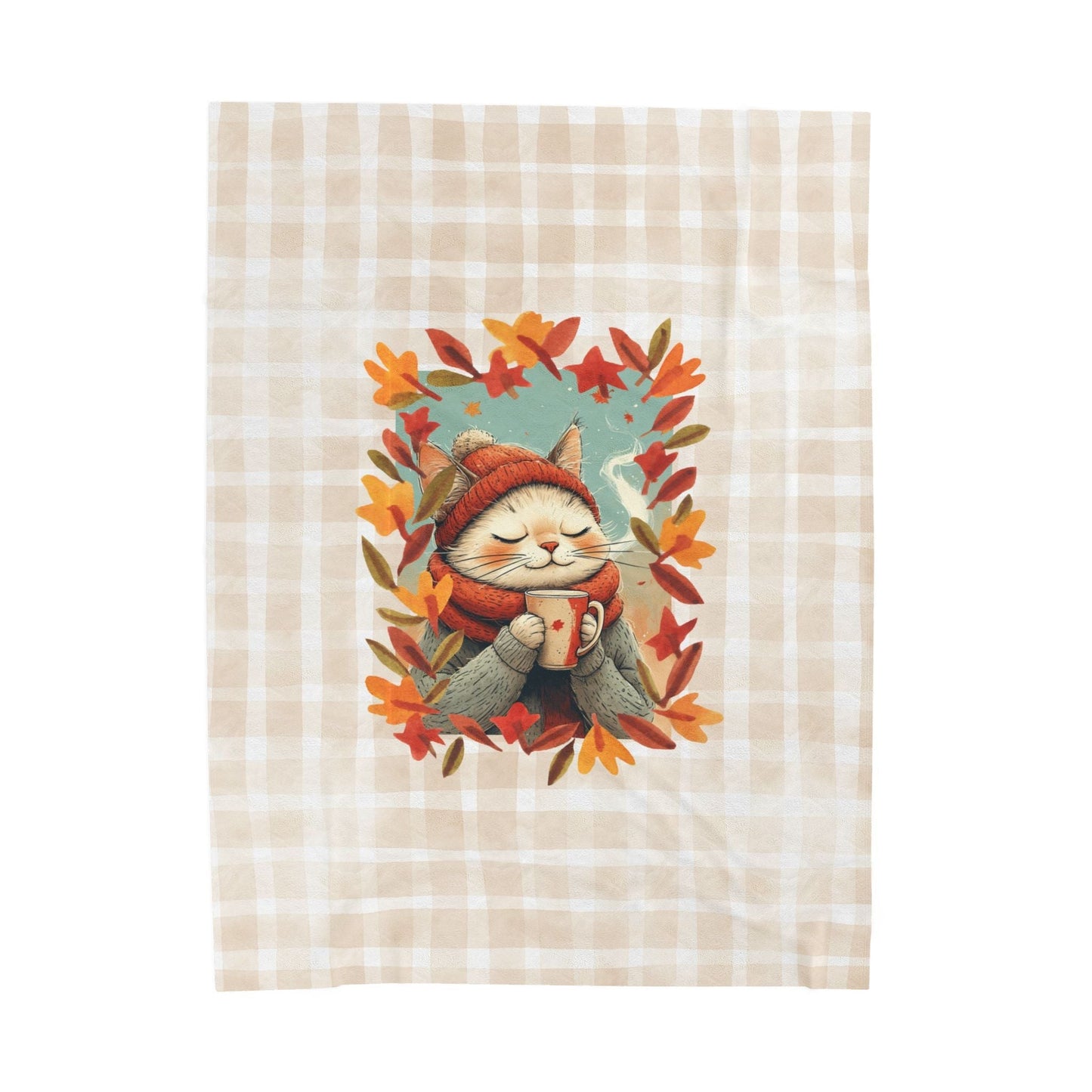 Couverture Velours Chaud Chocolat Chat pour un Confort Douillet
