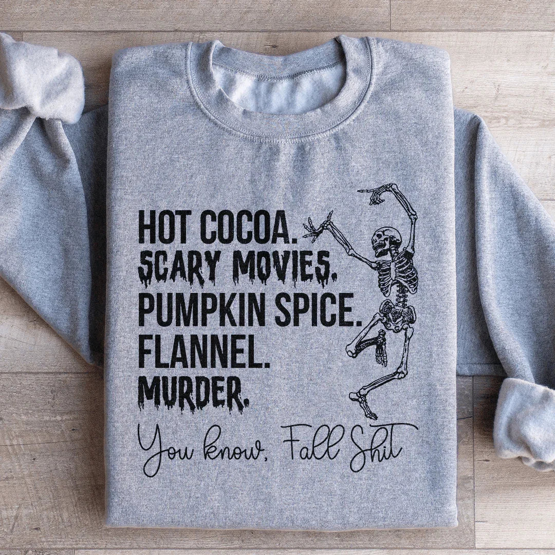 Sweatshirt Hot Cocoa Films d'Horreur Épices de Citrouille