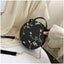 Elegant Floral Lace Round Shoulder Bag for Women