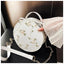 Elegant Floral Lace Round Shoulder Bag for Women