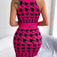 Houndstooth Sleeveless Top and Skirt Sweater Set - Korvel