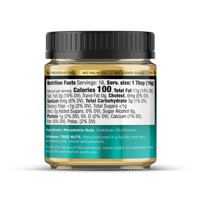 All Natural Macadamia Nut Butter - 1 Jar