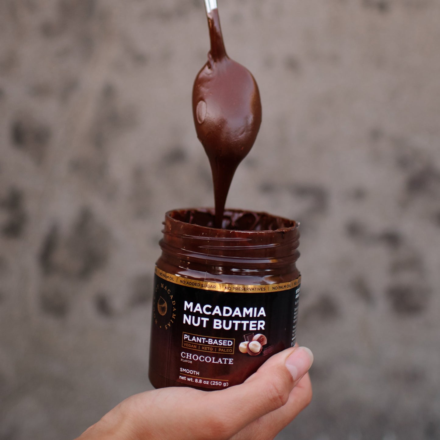 Mantequilla de nuez de macadamia con chocolate - Crema premium