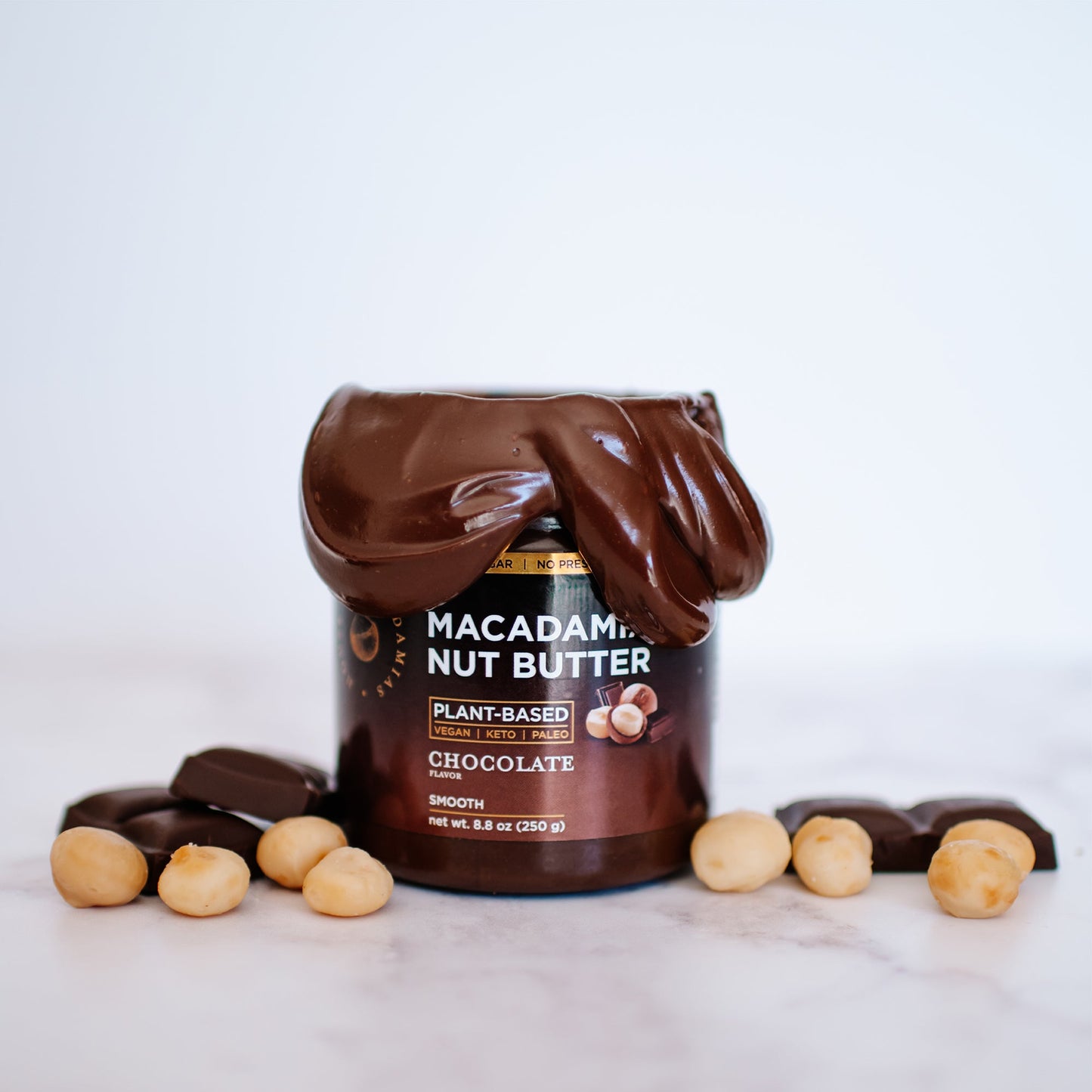 Mantequilla de nuez de macadamia con chocolate - Crema premium