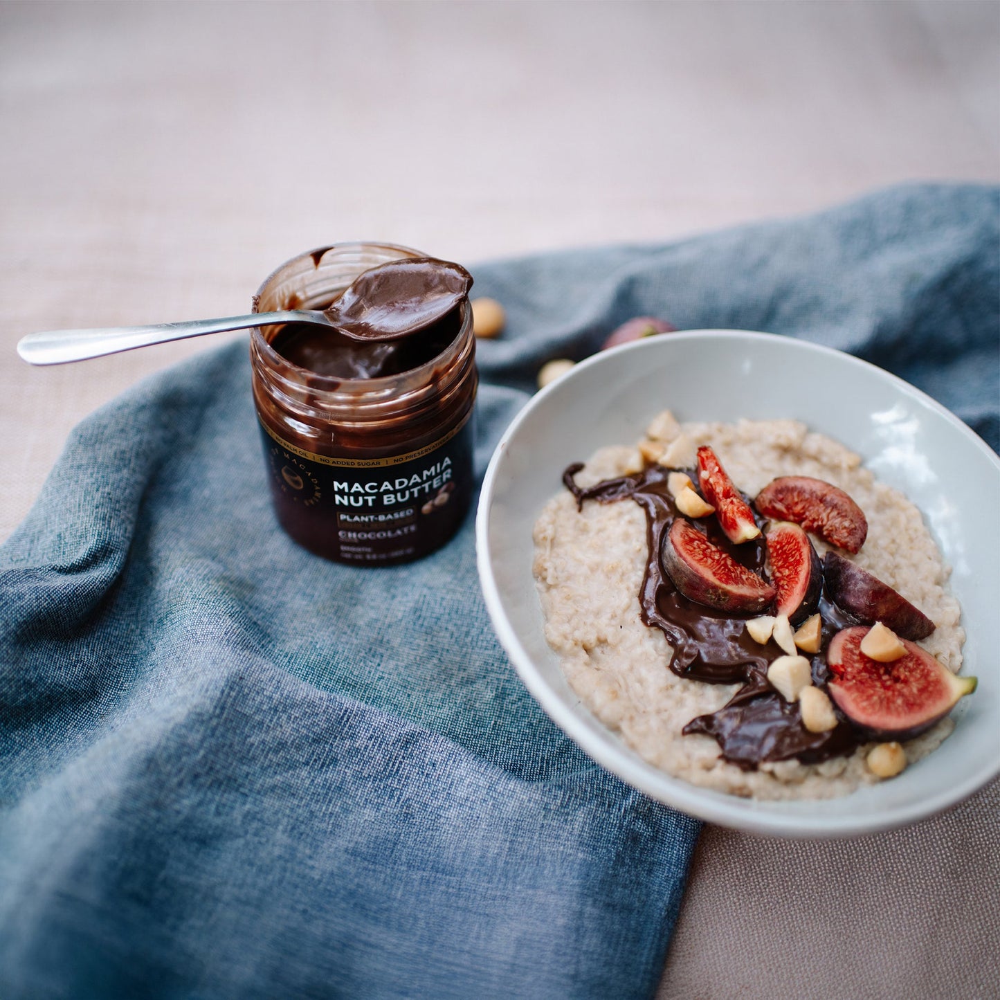 Mantequilla de nuez de macadamia con chocolate - Crema premium