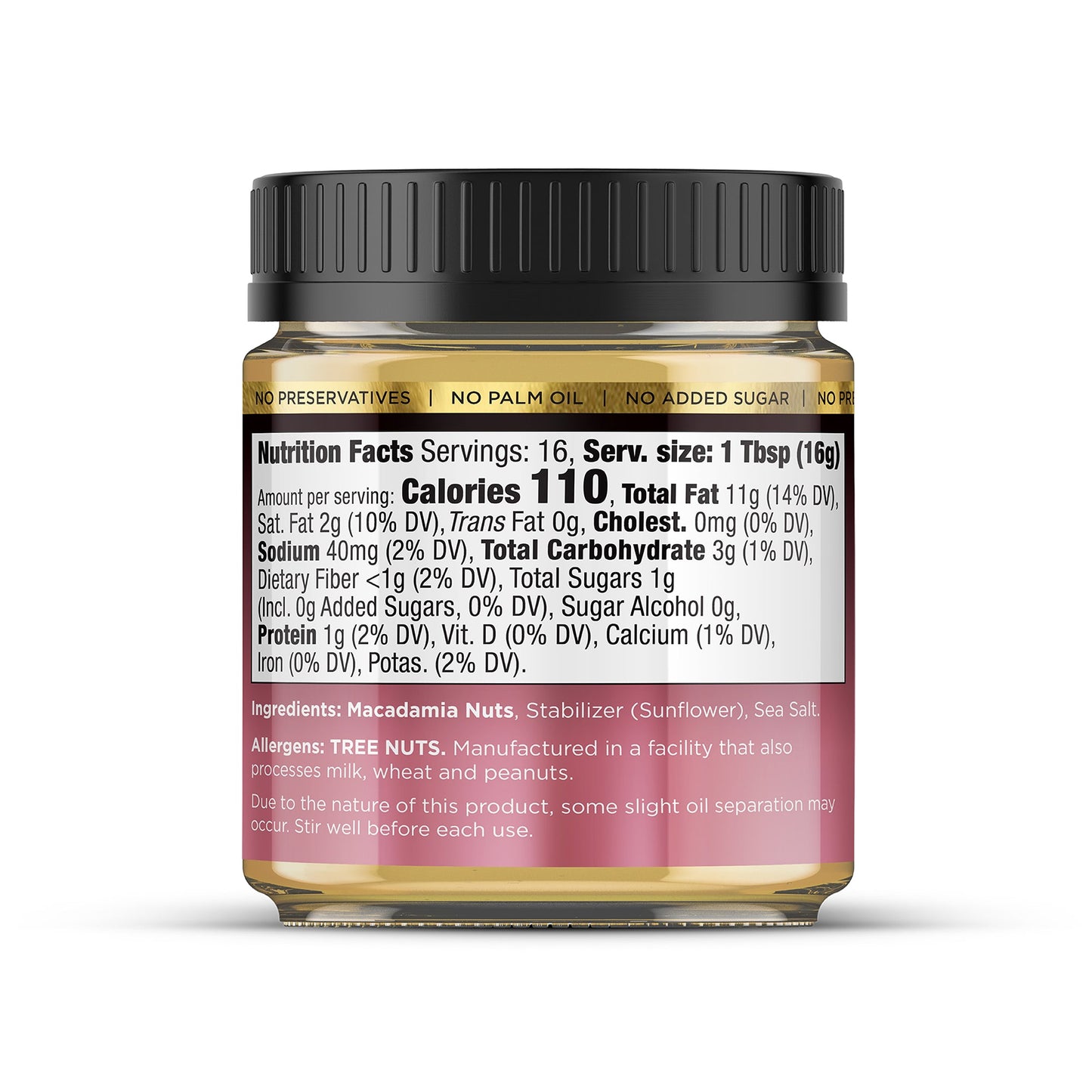 Premium Macadamia Nut Butter with Sea Salt