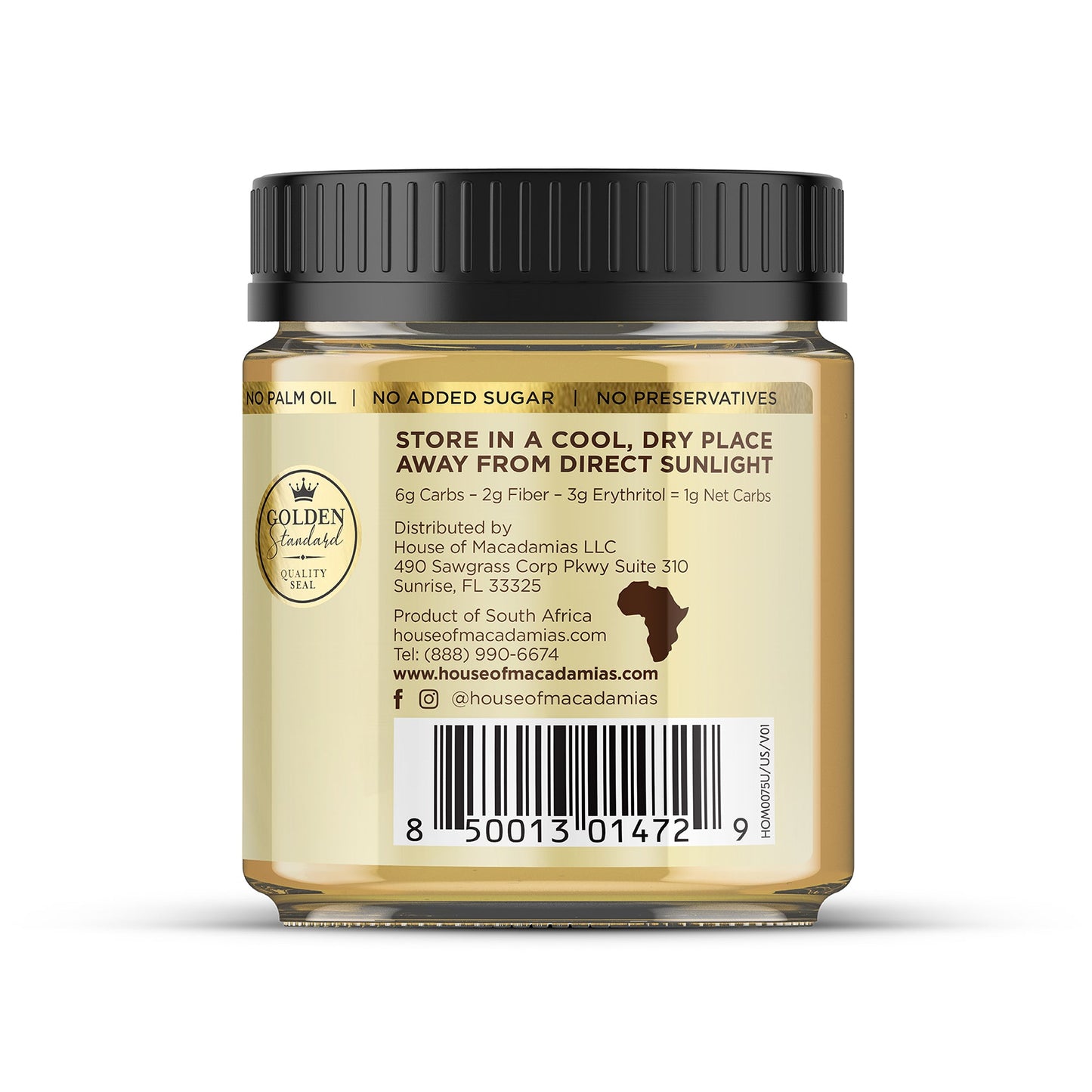 Macadamia Nut Butter White Chocolate Flavor  (1 Flavor, 1 Jar) - Korvel
