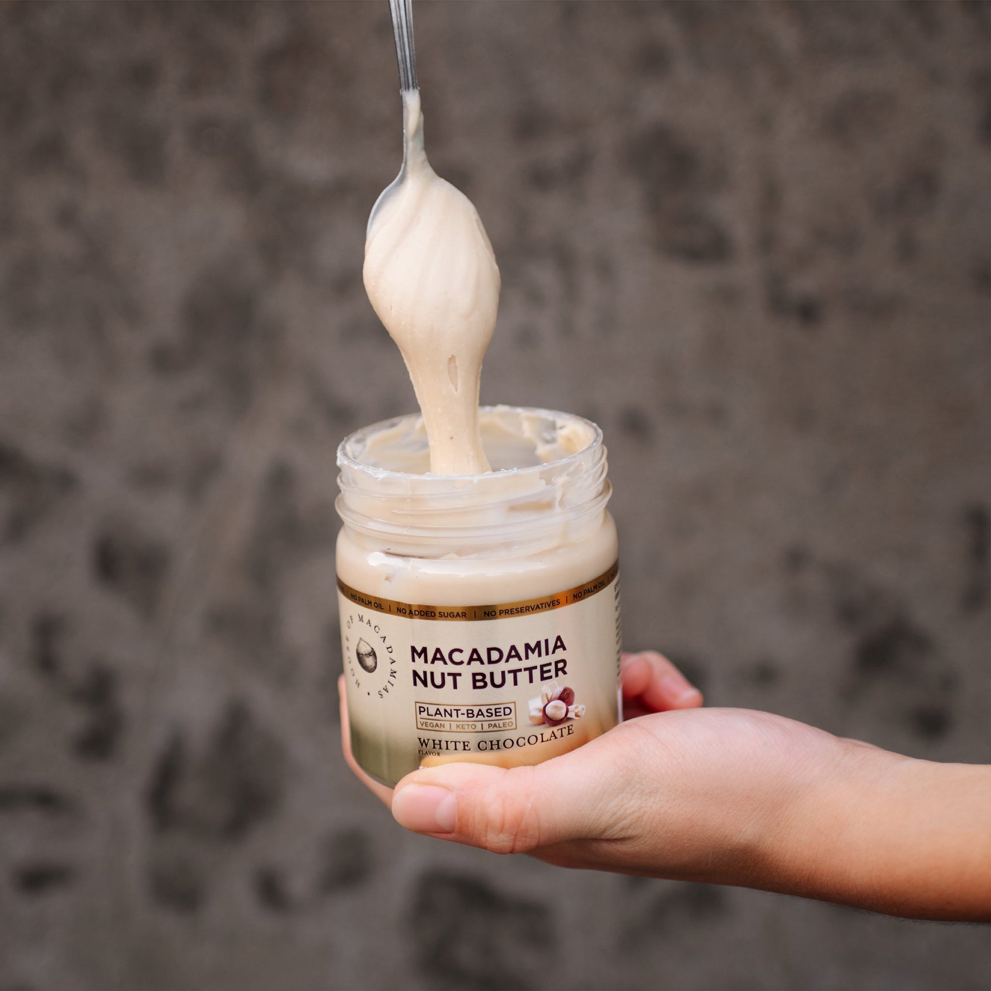 Macadamia Nut Butter White Chocolate Flavor  (1 Flavor, 1 Jar) - Korvel