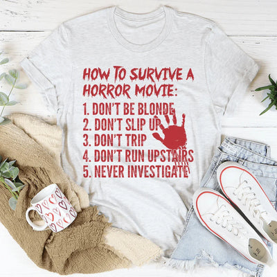 Camiseta "Cómo sobrevivir a una película de terror"