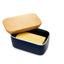 Sweese Large Porcelain Butter Dish with Beech Wood Lid