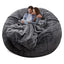 Housse de Fauteuil Bean Bag YudouTech 5ft - Velours Gris Foncé