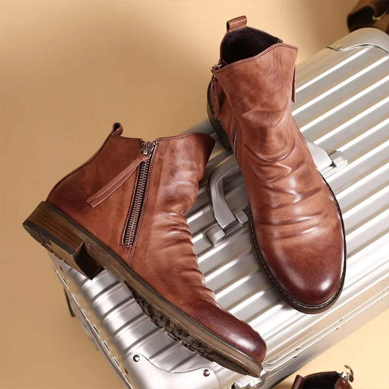 Bottes Martin en cuir premium pour hommes