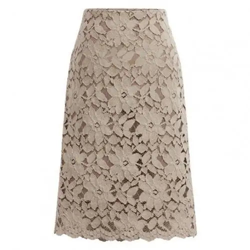 Falda de Encaje Elegante para Oficina