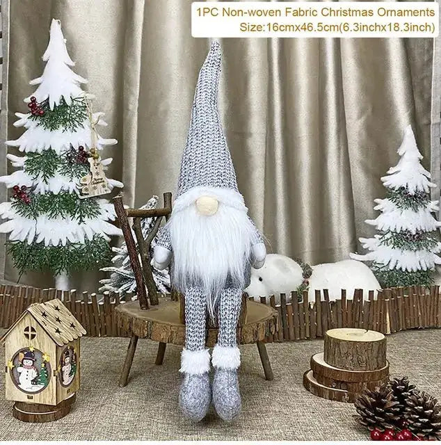 Muñeco de Navidad Gnomo Sin Rostro - Decoración Navideña Caprichosa