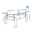 Mesa de café rectangular moderna de vidrio negro para sala de estar
