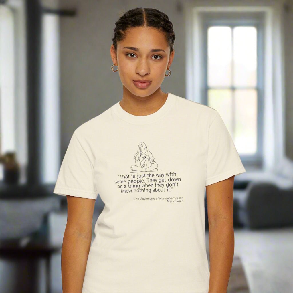 T-shirt unisexe avec citation de Huckleberry Finn - T-shirt en coton doux