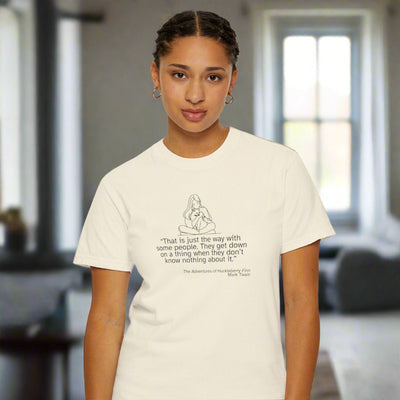 T-shirt unisexe avec citation de Huckleberry Finn - T-shirt en coton doux