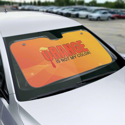 Humorous Car Sun Shades - 'Orange is Not My Color!'