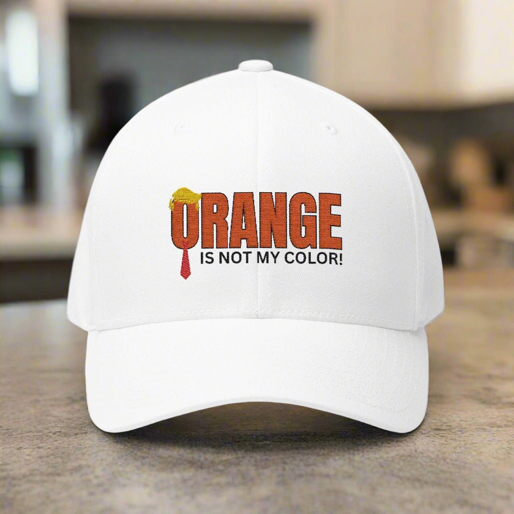 Playful Embroidered Cap - 'Orange Is Not My Color!' Fun Baseball Hat - Korvel