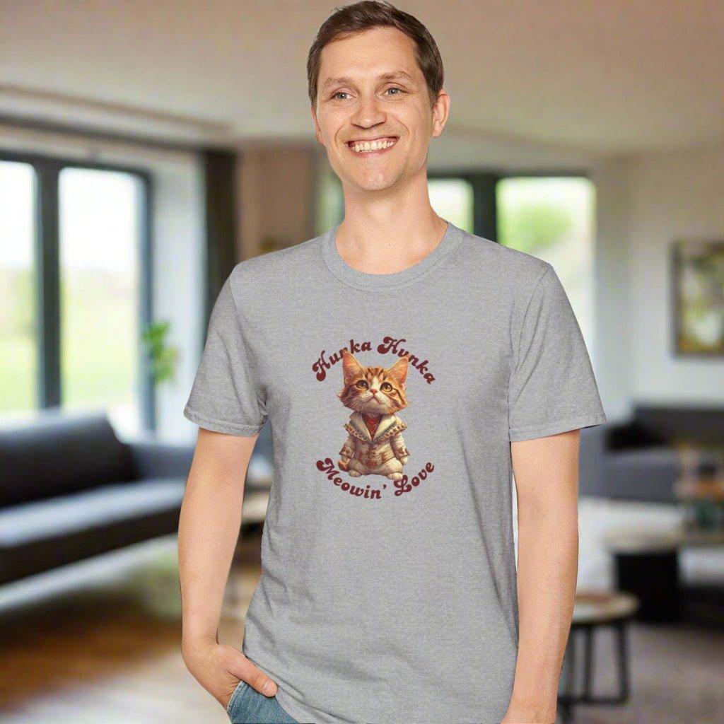 T-shirt unisexe Hunka Hunka Meowin' Love