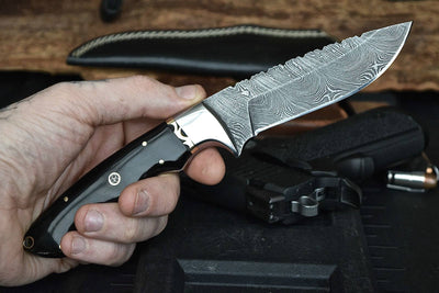 Artisan Crafted Hunting Knife with Premium Leather Sheath - Korvel