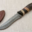 Artisan Crafted Damascus Steel Hunting Knife with Leather Sheath - Korvel