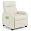 Ergonomic PU Leather Kids Recliner Sofa - White