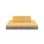 Ensemble de canapé convertible pour enfants en 4 pièces avec tapis pliants - Jaune
