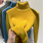Cozy Velvet Art Retro Turtleneck Pullover Sweater