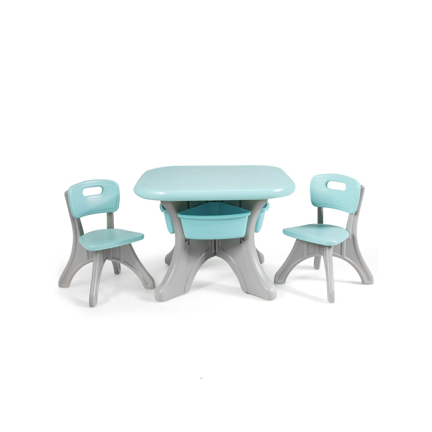 Gbruno Kids Activity Table & Chair Set with Storage - Blue