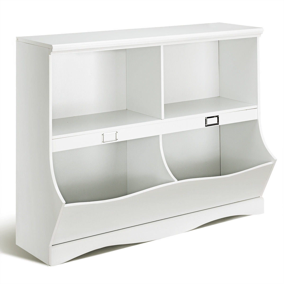 Gbruno Kids Storage Unit - White Toy Organizer & Bookshelf