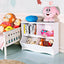 Gbruno Kids Storage Unit - White Toy Organizer & Bookshelf