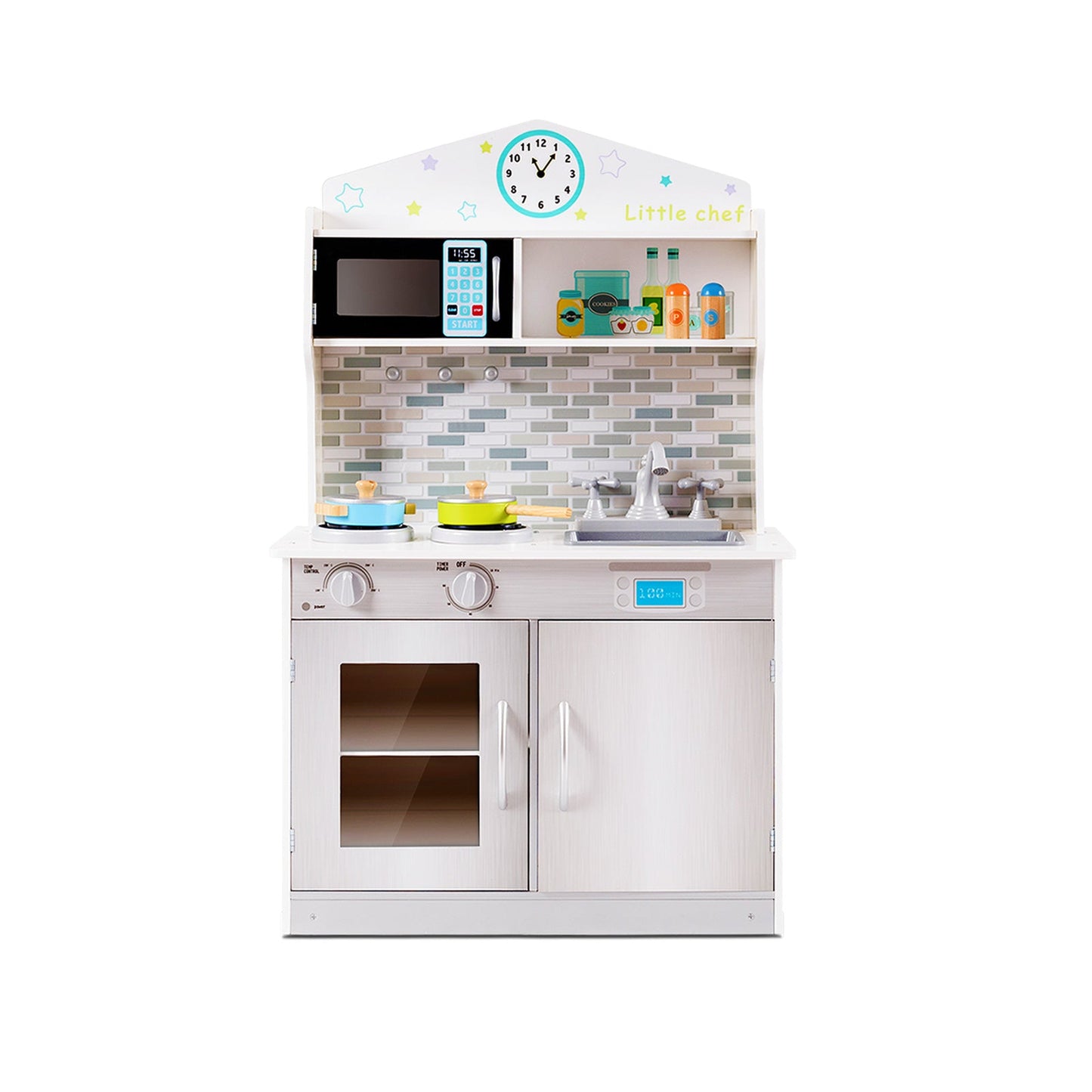 Kids Wooden Pretend Cooking Playset - Beige