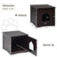 Weatherproof Multi-function Cat House Nightstand - Brown