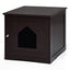 Weatherproof Multi-function Cat House Nightstand - Brown