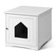 Weatherproof Multi-function Cat House Sidetable - White