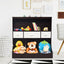 Freestanding Combo Cubby Bin Storage Organizer Unit with 3 Baskets - Brown