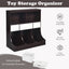 Freestanding Combo Cubby Bin Storage Organizer Unit with 3 Baskets - Brown