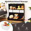 Freestanding Combo Cubby Bin Storage Organizer Unit with 3 Baskets - Brown