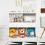 Freestanding Combo Cubby Bin Storage Organizer Unit with 3 Baskets - White