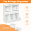 Freestanding Combo Cubby Bin Storage Organizer Unit with 3 Baskets - White