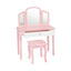 Kids Princess Make Up Dressing Table with Tri-folding Mirror - Pink