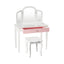 Kids Princess Makeup Dressing Table with Tri-Folding Mirror - White